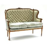 A Louis XVI style three piece salon suite