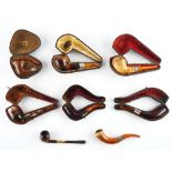 EIGHT VARIOUS SHAPED PIPES (8)