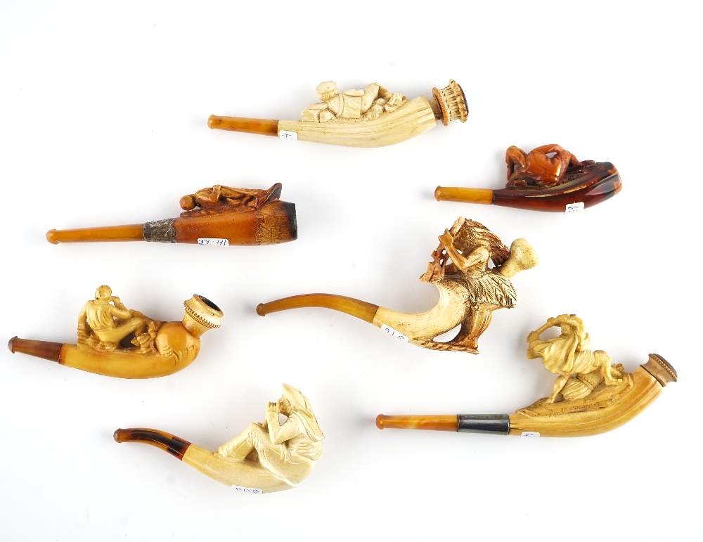 SEVEN MEERSCHAUM PIPES / CHEROOT HOLDERS (7) - Image 5 of 6