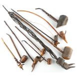 TEN VARIOUS WOOD PIPES (10)