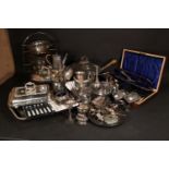 Silver plated wares, including
