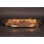 A Belgian Arts and Crafts brass and copper tray