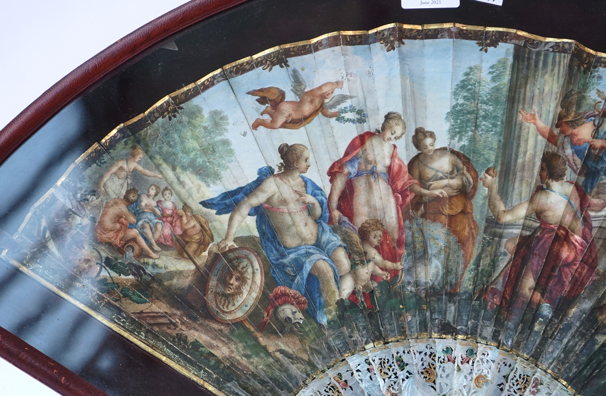 THE JUDGEMENT OF PARIS; A PAINTED FOLDING FAN - Image 7 of 9