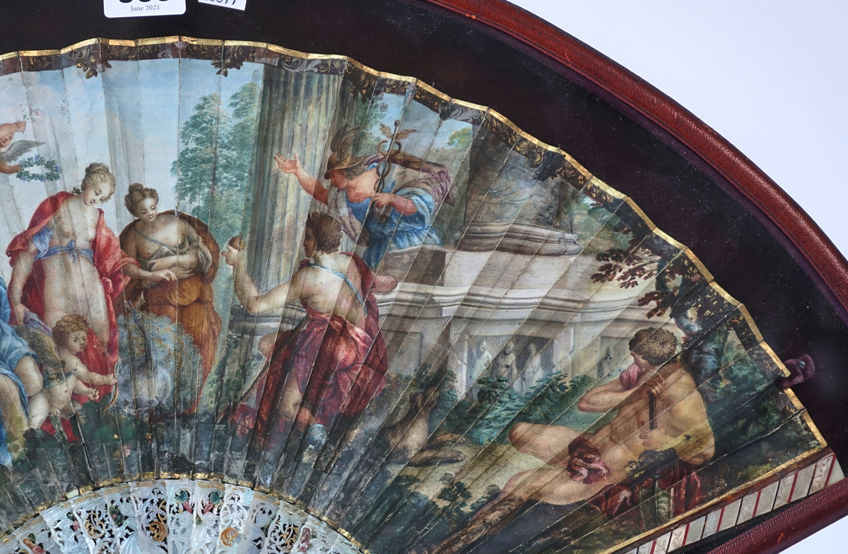 THE JUDGEMENT OF PARIS; A PAINTED FOLDING FAN - Image 9 of 9