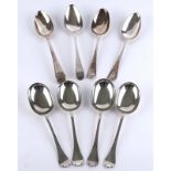 Eight silver spoons