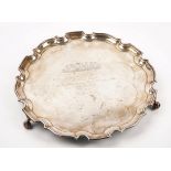 A silver salver