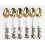 A set of six Chinese teaspoons (6)