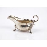 A Victorian silver sauceboat