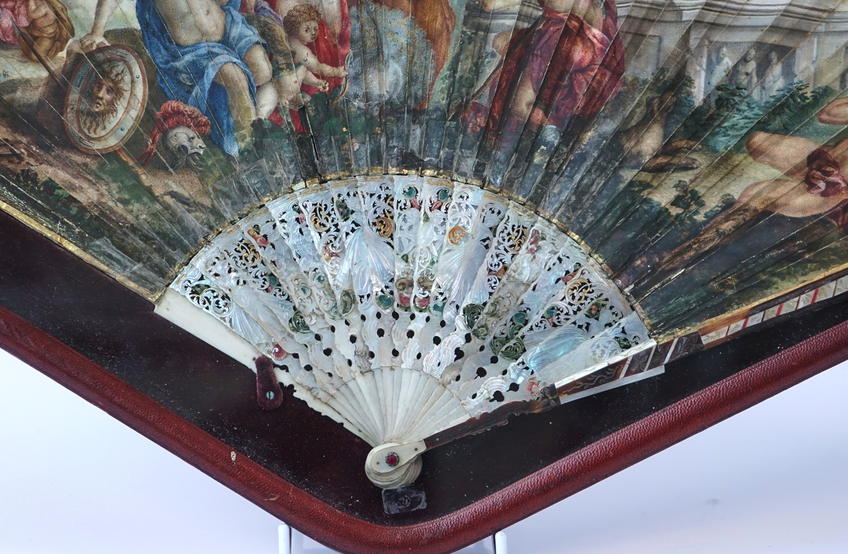 THE JUDGEMENT OF PARIS; A PAINTED FOLDING FAN - Image 5 of 9