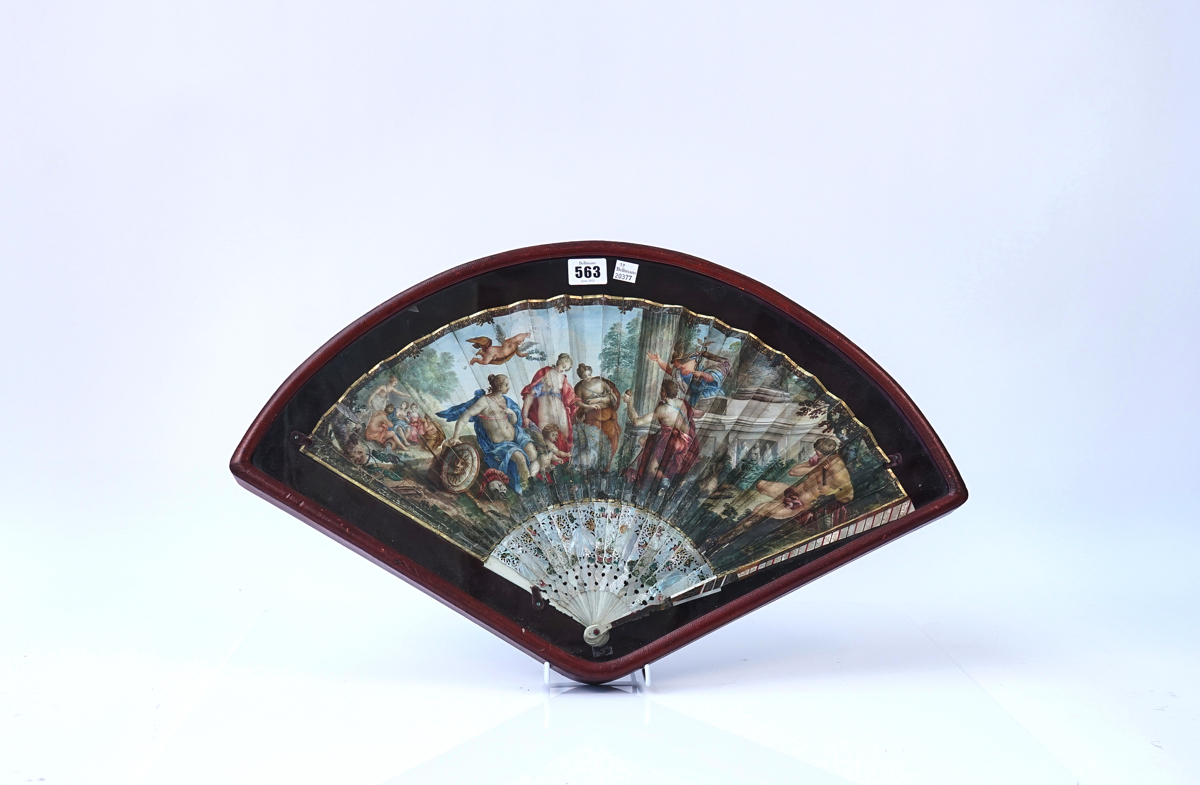 THE JUDGEMENT OF PARIS; A PAINTED FOLDING FAN - Image 3 of 9