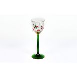 A Theresienthal enamelled wine glass