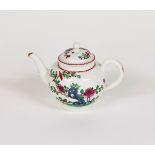 A Liverpool porcelain globular teapot and cover