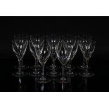 A set of twelve Baccarat wine glasses