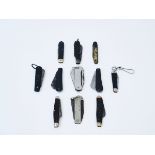 ELEVEN VARIOUS POCKET KNIVES