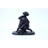 A FRENCH BRONZE GROUP OF WRESTLING BACCHIC PUTTI