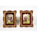 A pair of French porcelain plaques