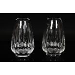 A pair of Cartier glass vases