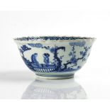 AN ARITA BLUE AND WHITE BOWL