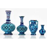 A GROUP OF FOUR MULTAN POTTERY VASES