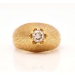 A 14CT GOLD AND DIAMOND SINGLE STONE RING