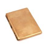 A 9CT GOLD RECTANGULAR CIGARETTE CASE