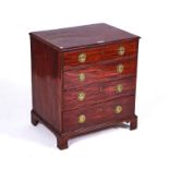 A SMALL EARLY 19TH CENTURY MAHOGANY CHEST