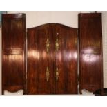 A LATE 18TH CENTURY FRENCH CHESTNUT ARCH TOP TWO DOOR ARMOIRE