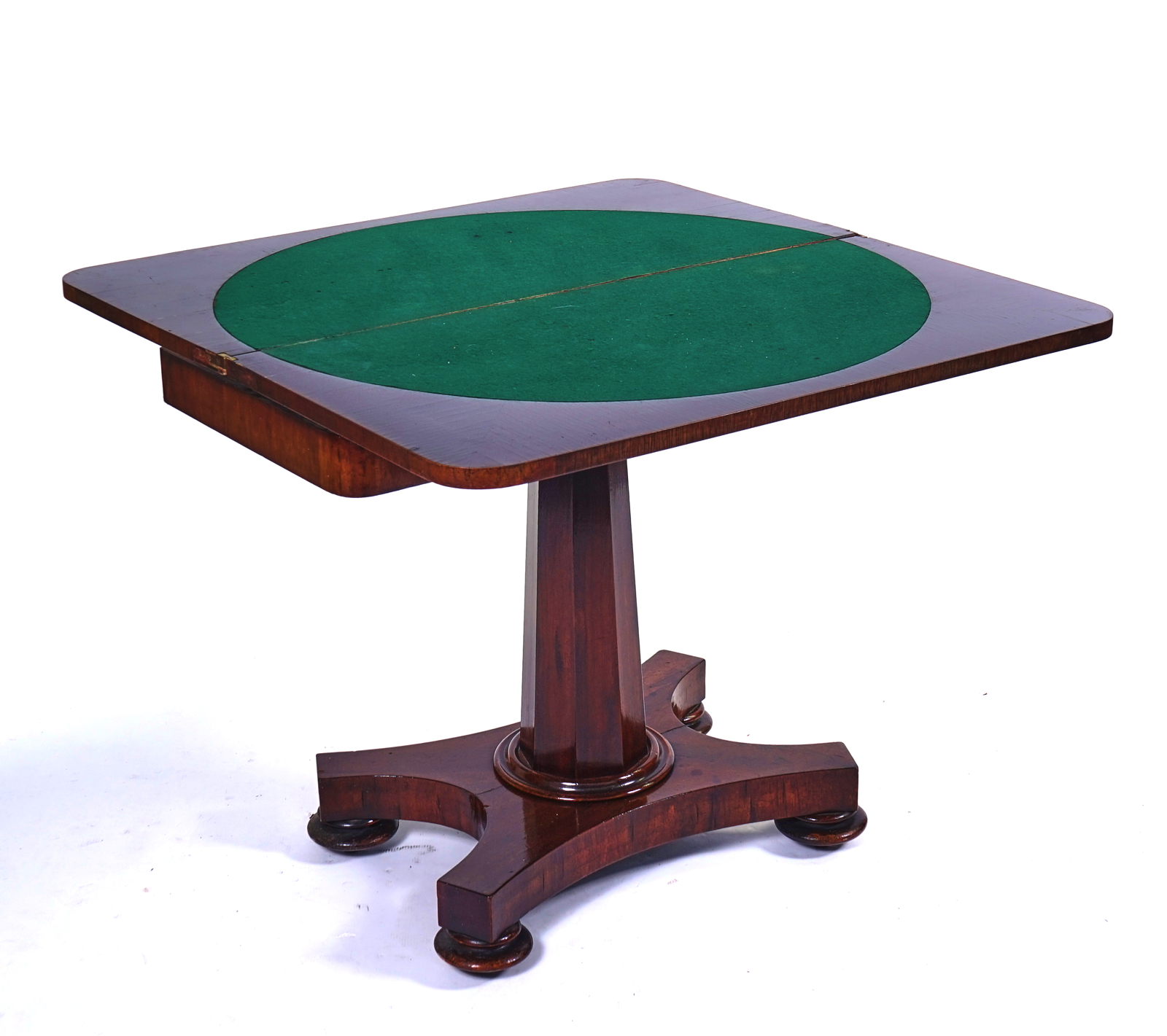 A WILLIAM IV ROSEWOOD D-SHAPED CARD TABLE - Image 2 of 2