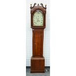 A GEORGE III OAK LONGCASE CLOCK