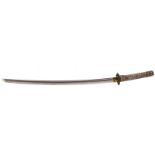 A JAPANESE WORLD WAR TWO NCO'S TYPE 95 SHIN GUNTO SWORD AND SCABBARD