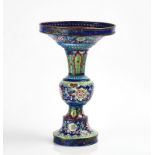 A CHINESE ENAMEL GU-SHAPED VASE