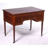 A 19TH CENTURY FRENCH INLAID PLUM PUDDING MAHOGANY WASHSTAND