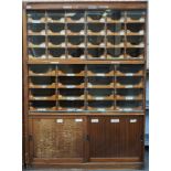 ARSH HAMILTON GLASGOW; A MID-20TH CENTURY MAHOGANY HABERDASHERY CABINET