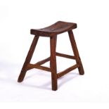 A 19TH CENTURY CHINESE ELM STOOL