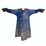 A CHINESE BLUE-GROUND DRAGON ROBE
