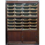 ARSH HAMILTON GLASGOW; A MID-20TH CENTURY MAHOGANY HABERDASHERY CABINET