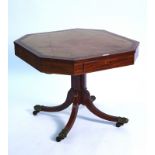 A GEORGE III KINGWOOD BANDED MAHOGANY CENTRE TABLE