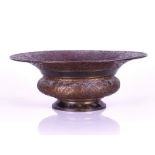 A FRENCH ‘ORIENTALIST’ EMBOSSED BRONZE CENTRE DISH