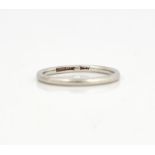 A PLATINUM PLAIN WEDDING RING