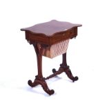 AN EARLY VICTORIAN MAHOGANY WORK TABLE
