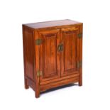A LATE 19TH CENTURY CHINESE SOFT WOOD SIDE CABINET
