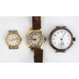 A LADY'S OMEGA WRISTWATCH AND TWO FURTHER WRISTWATCHES (3)