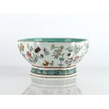 A CHINESE FAMILLE-ROSE HEXAGONAL BOWL