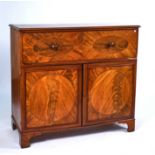 A GEORGE III MAHOGANY SECRETAIRE CABINET