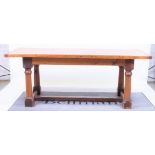 An early 20th century pitch pine refectory table