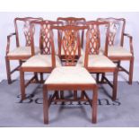 A set of six George III mahogany dining chairs