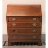 An 18th century style walnut bureau