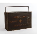 A mid 20th century painted pine first aid chest