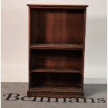 An early 20th century mahogany open bookcase