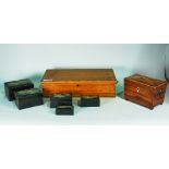 A 19th century oak rectangular box